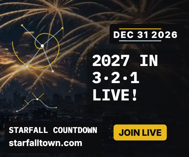 Starfall Countdown New Year ad template