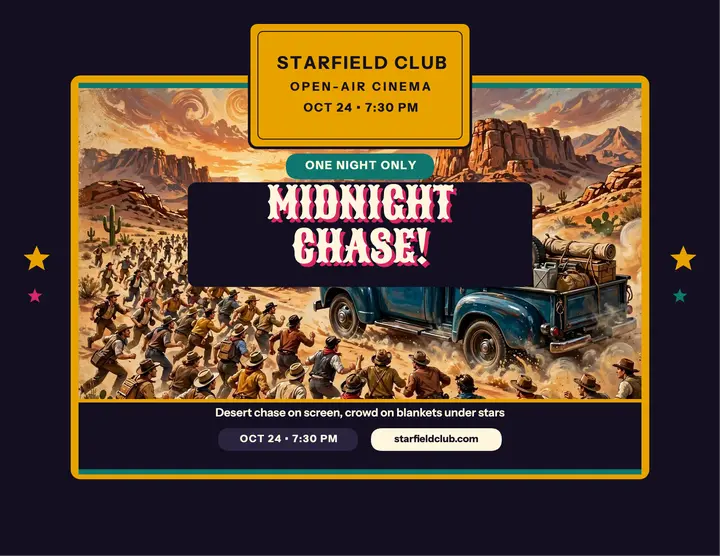 Starfield open-air cinema night flyer template