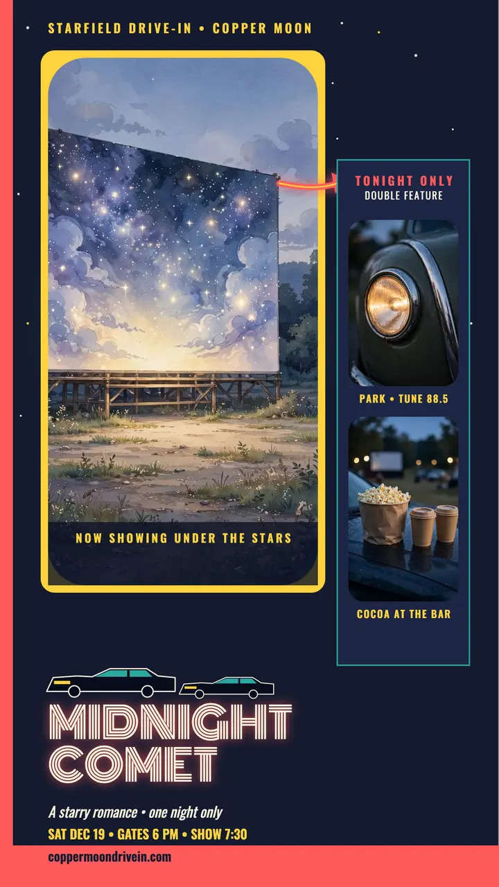 Starfield drive-in movie night story template