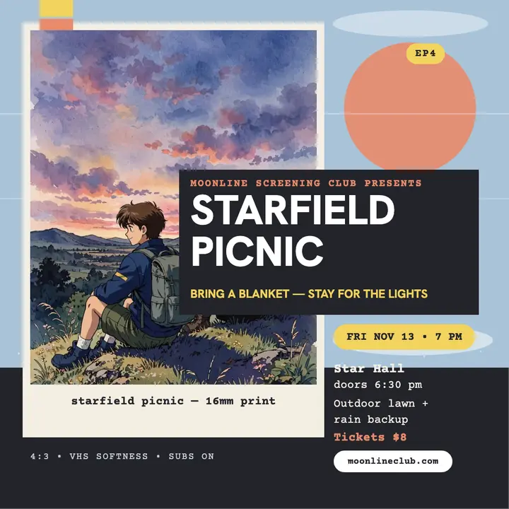 Starfield Picnic anime screening night template
