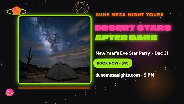 Dune Mesa neon stargazing thumbnail template