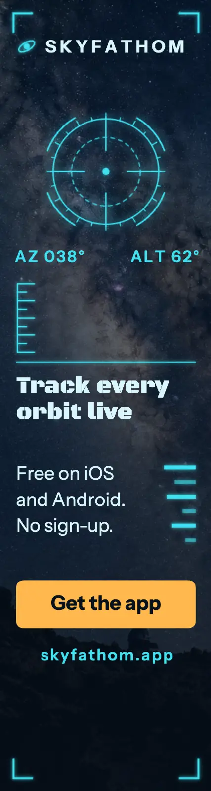 Skyfathom stargazing app launch skyscraper ad: app launch skyscraper ad template