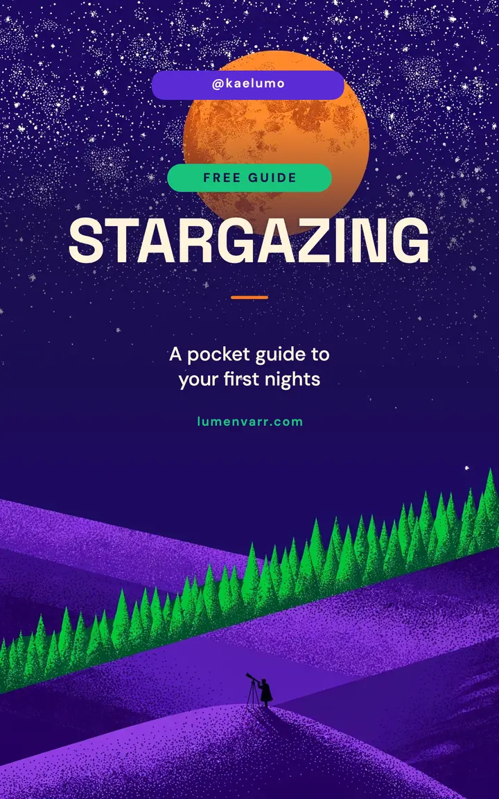 Beginner stargazing guide ebook cover template