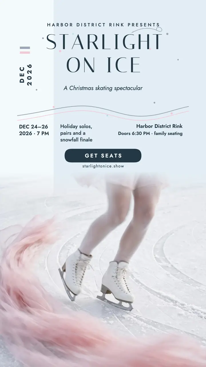 Starlight on Ice Christmas story template