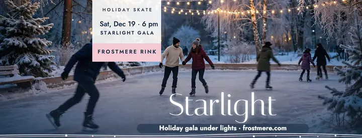 Starlight Gala holiday skate cover template