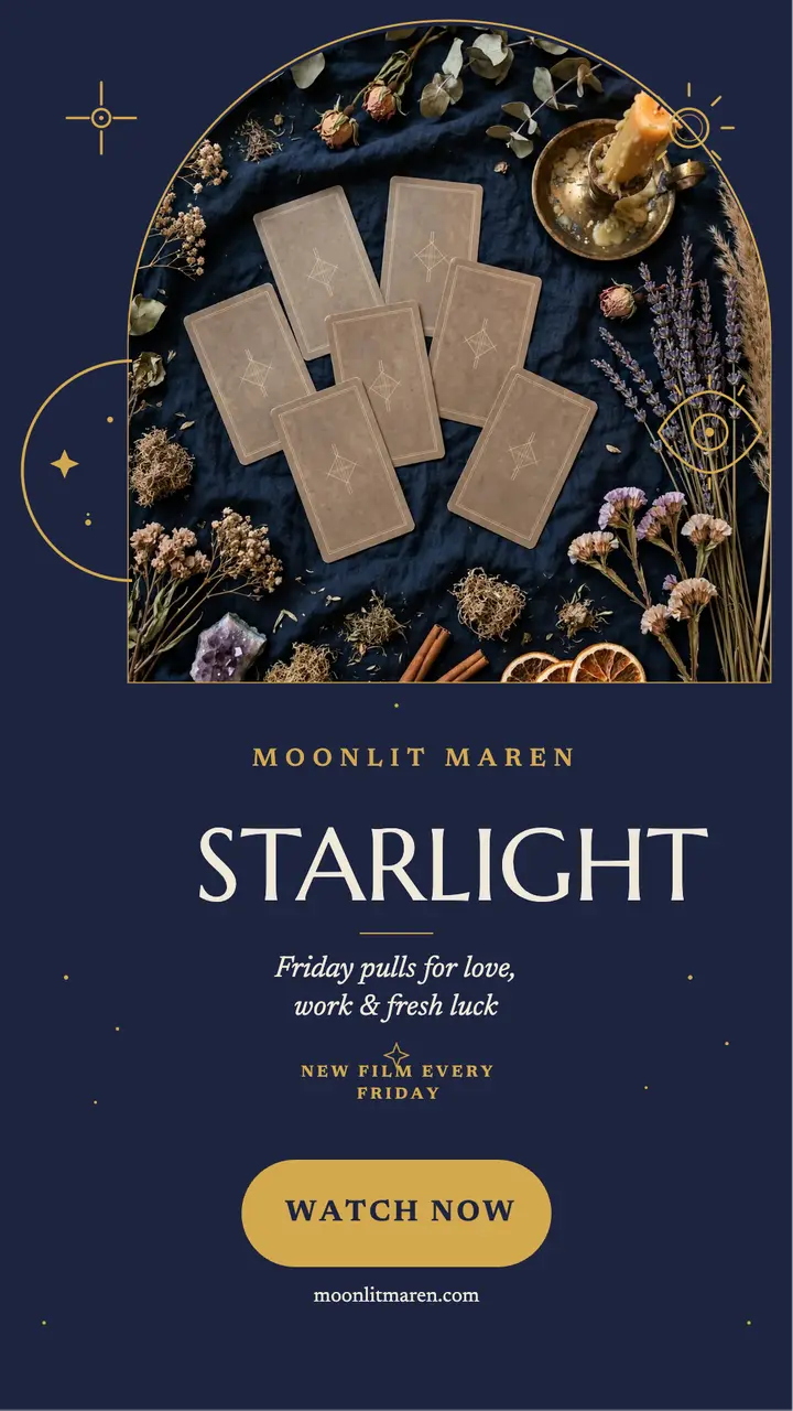 Starlight tarot series story, Moonlit Maren template