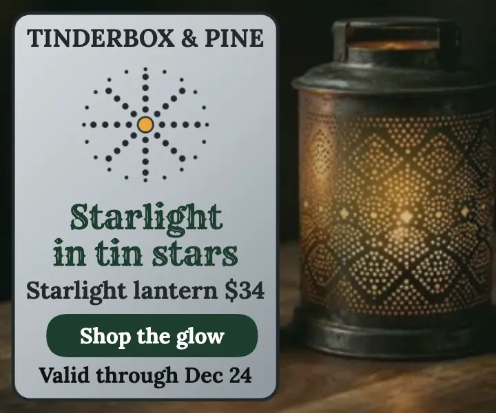 Tinderbox Starlight tin lantern promo template