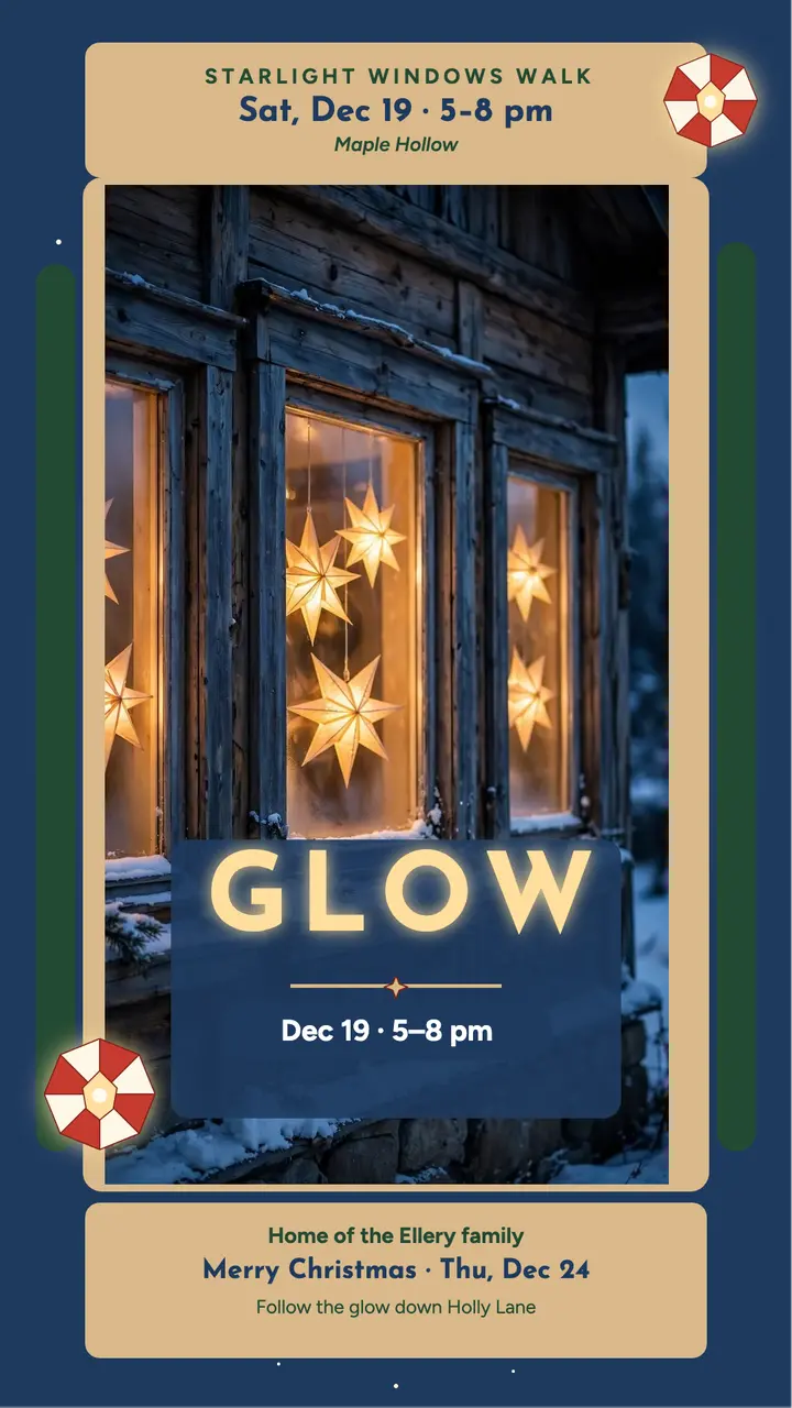 Starlight windows holiday story template
