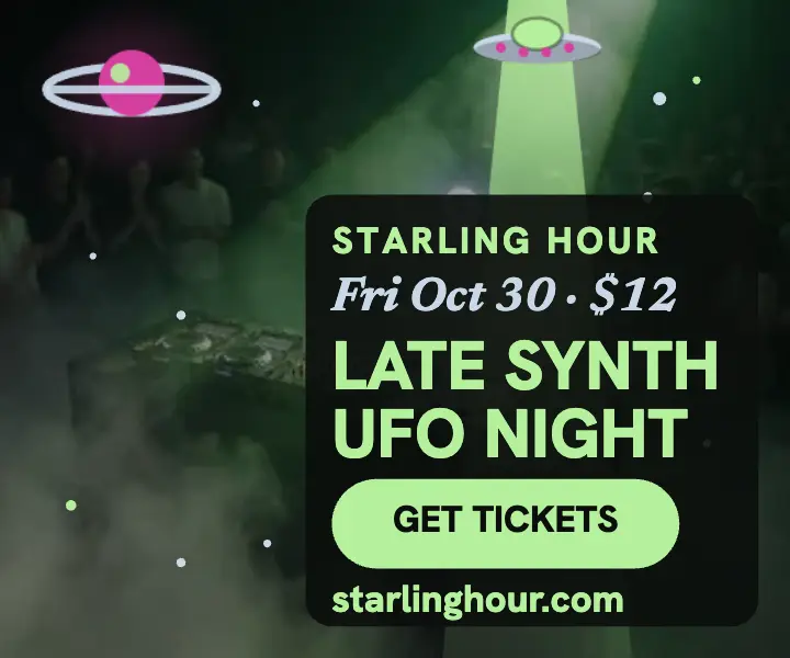 Starling Hour synth night ad template