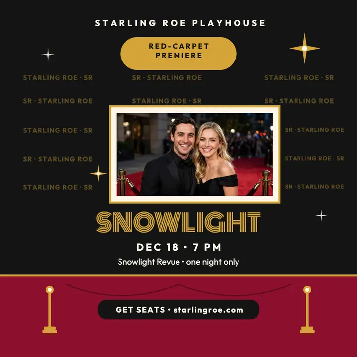 Starling Roe premiere night post template