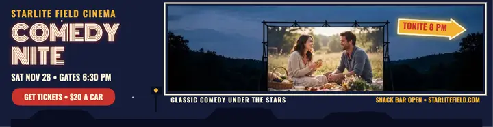 Starlite drive-in comedy night billboard template
