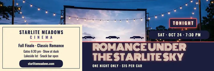 Starlite drive-in movie night header template