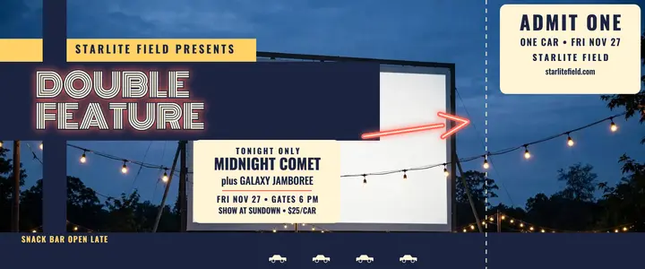Starlite Field double feature ticket template