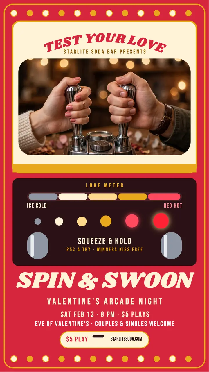 Spin and Swoon love-tester story template