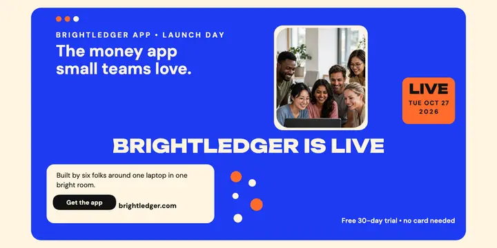 Brightledger app launch post template