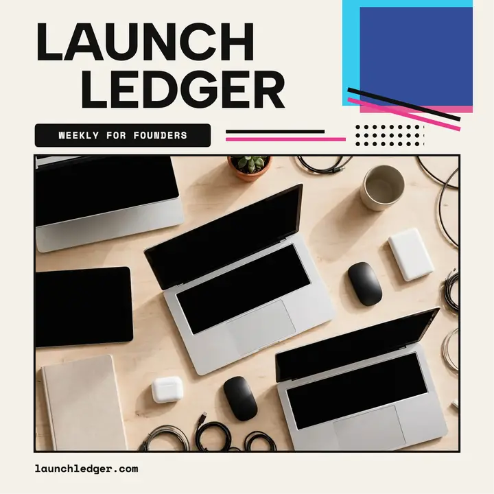 Launch Ledger startup wave podcast cover: startup podcast cover template