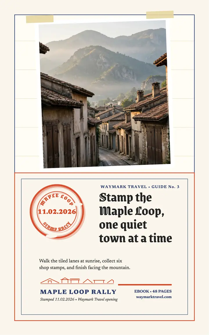 Waymark Maple Loop stamp rally cover template