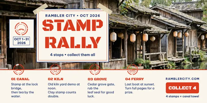 Rambler City stamp rally guide template