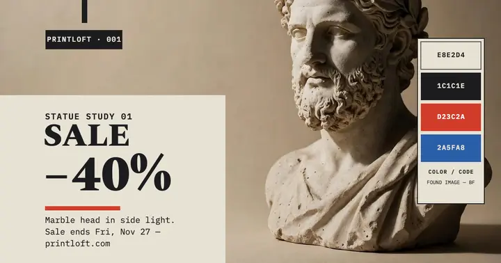 Statue Study print sale post template