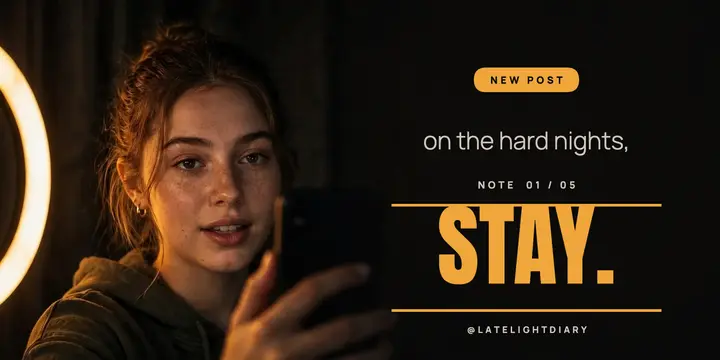 Stay. moody quote cover template