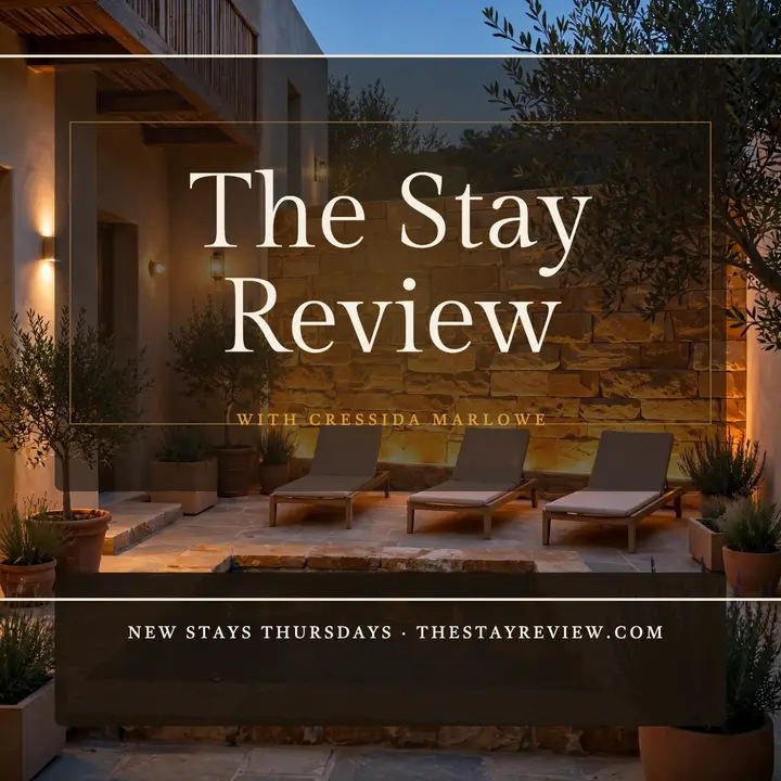 The Stay Review hotel podcast cover template