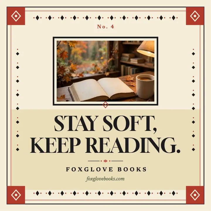 Foxglove Books stay soft quote card template