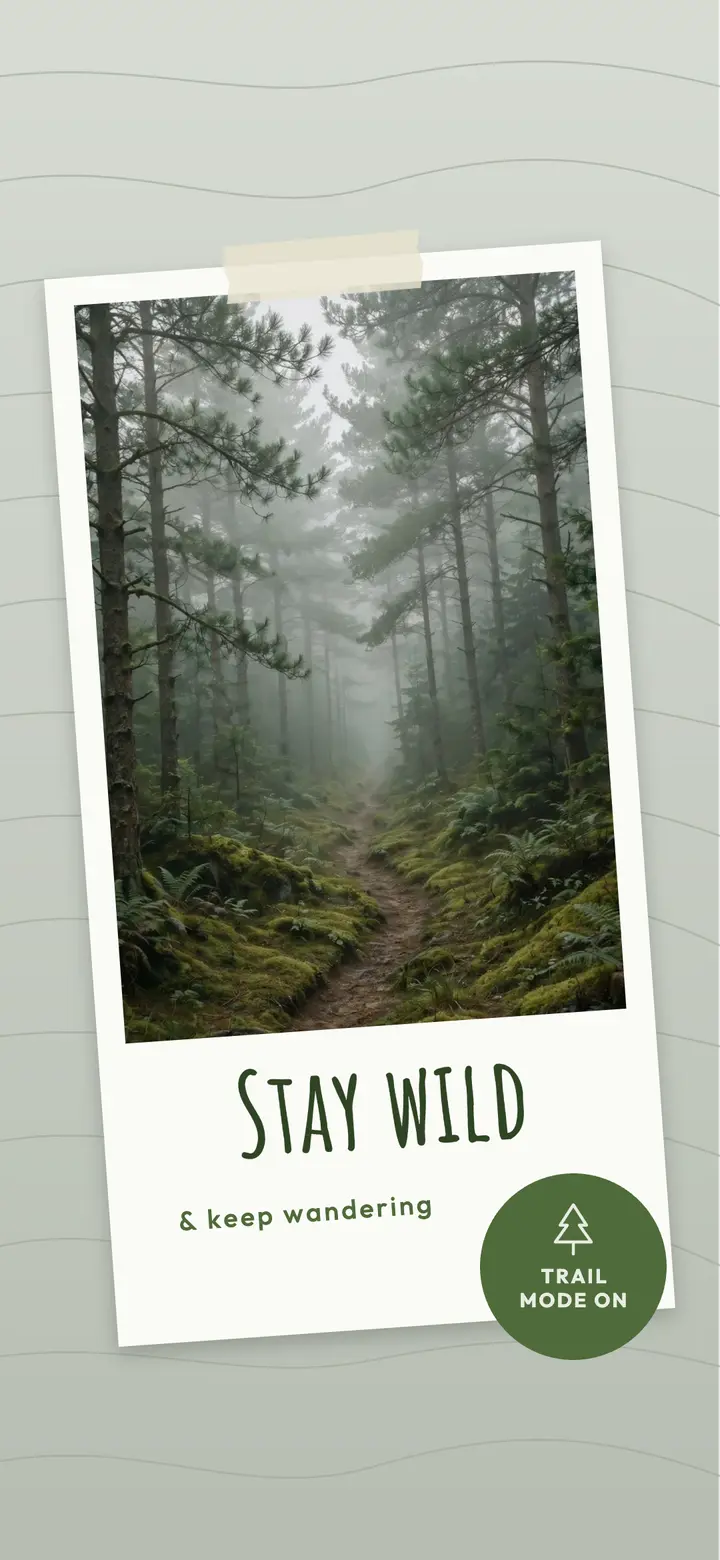 Stay wild instant photo wallpaper template
