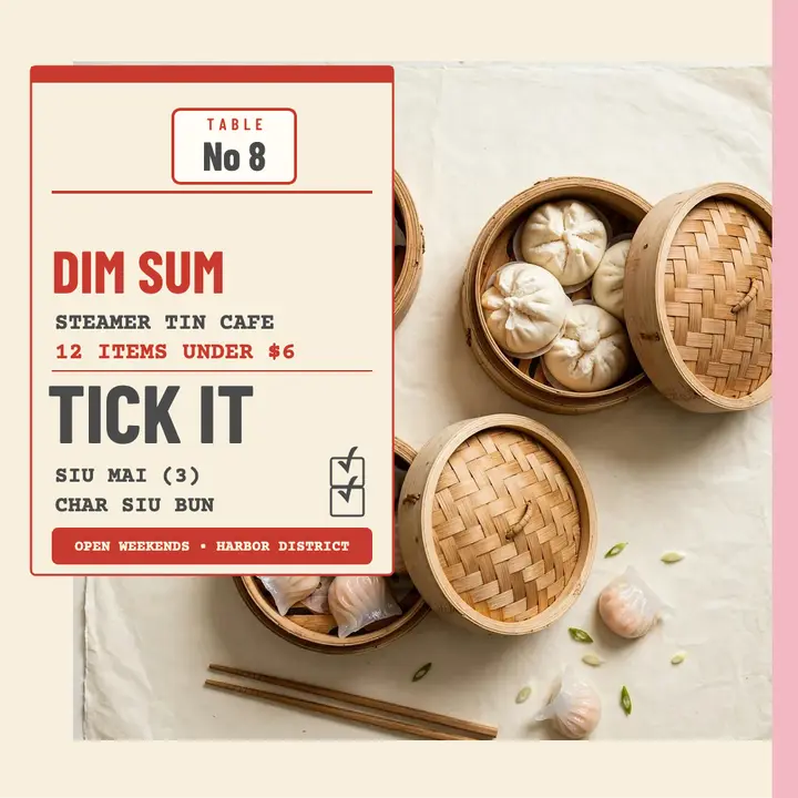 Steamer Tin Cafe dim sum order post template