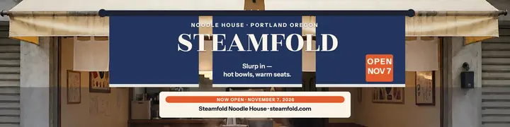 Steamfold Noodle House opening banner template