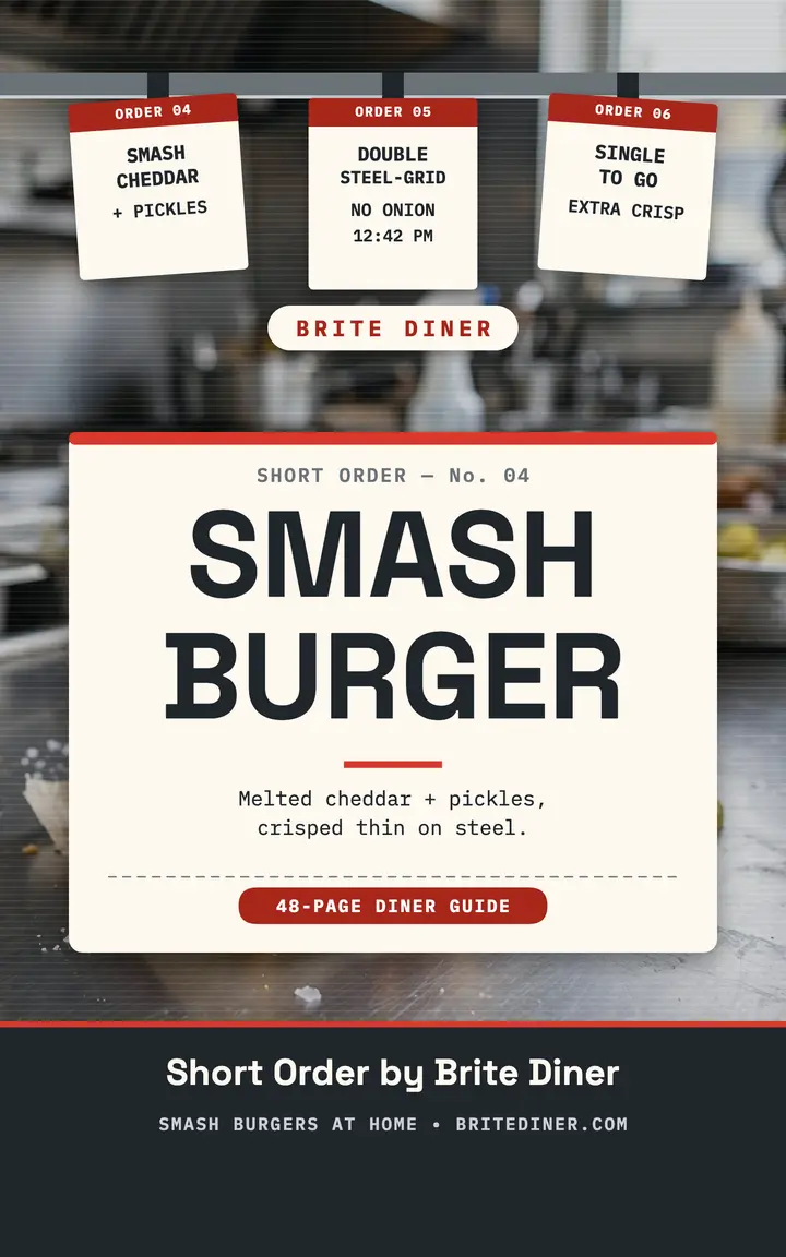 Short Order smash burger guide cover template