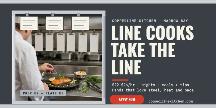 Copperline Kitchen line cooks post template