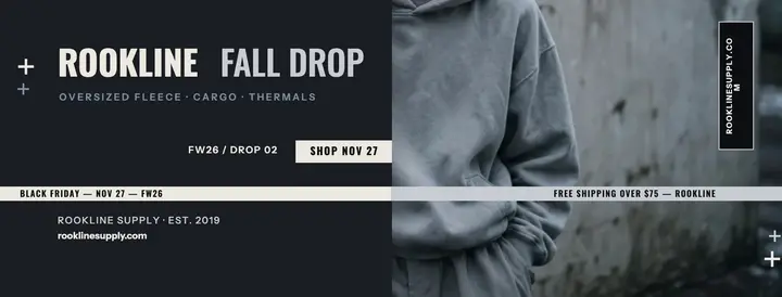 Rookline Supply fall drop steel cover: streetwear fall drop cover template