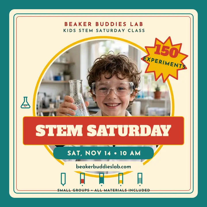 Beaker Buddies STEM Saturday chemistry post template