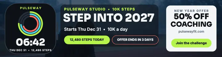Pulseway New Year step challenge billboard template