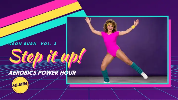 Neon Burn step it up aerobics tape template