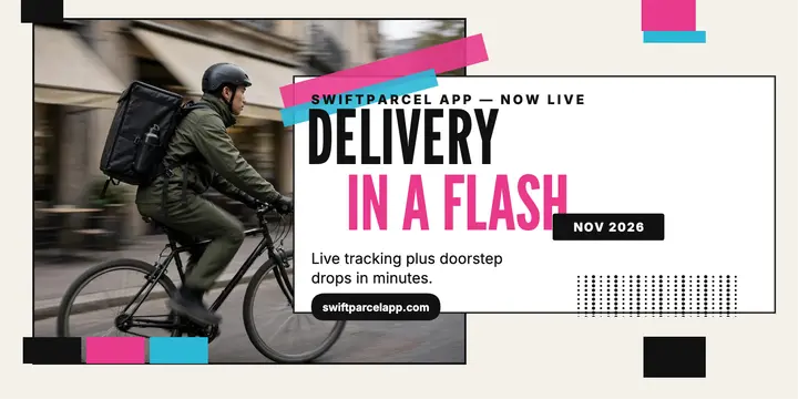 Swiftparcel App launch stepped post template
