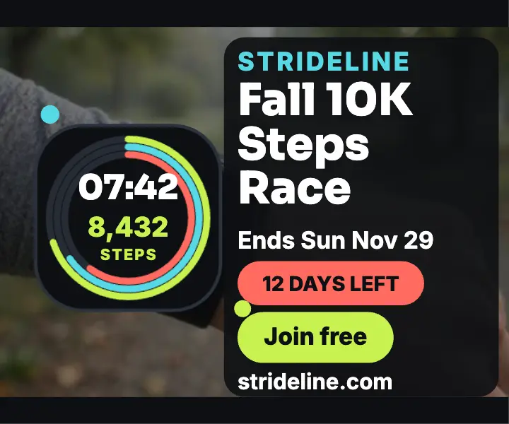 Strideline Fall steps challenge watch ad template