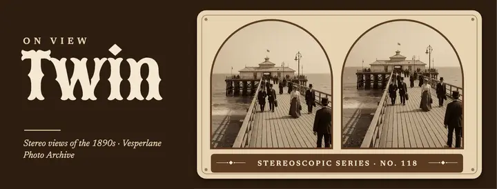 Twin stereo views exhibition cover template