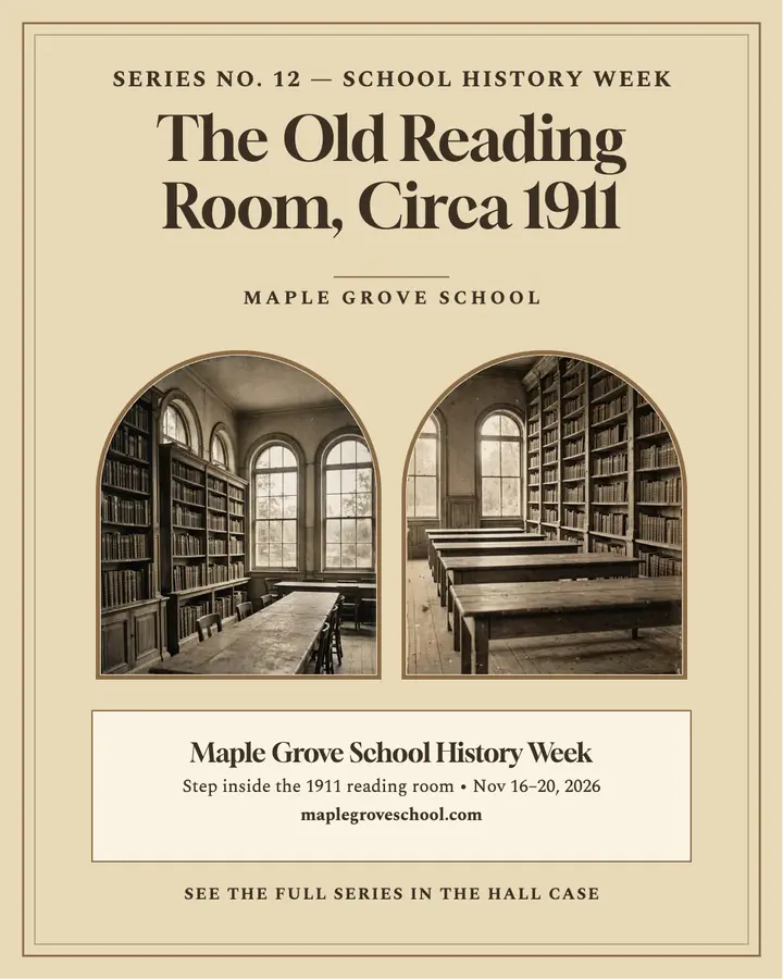 Maple Grove reading room stereoview post: history week post template