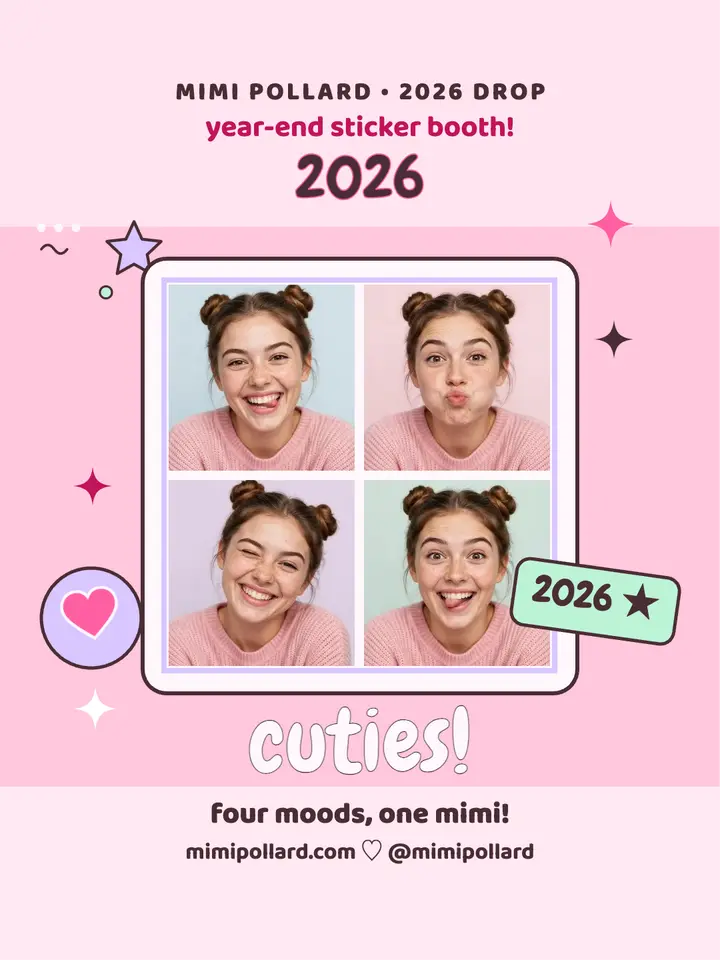 Mimi sticker booth year portrait template