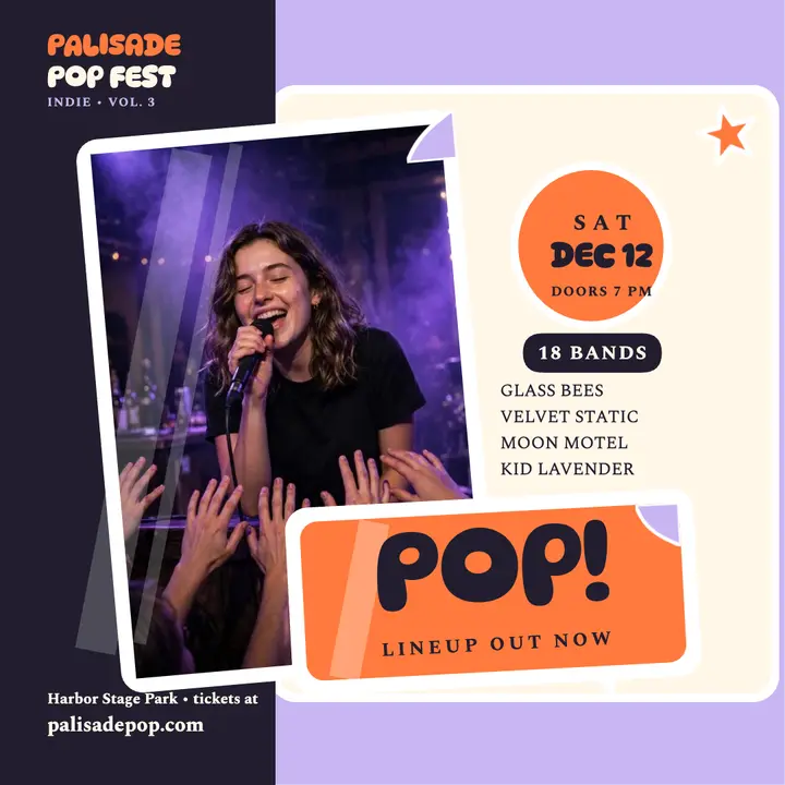 Palisade Pop Fest lineup sticker post template