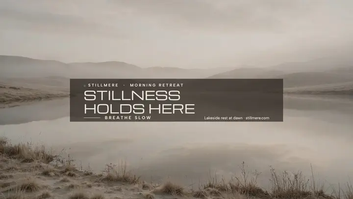 Stillmere still lake retreat banner template