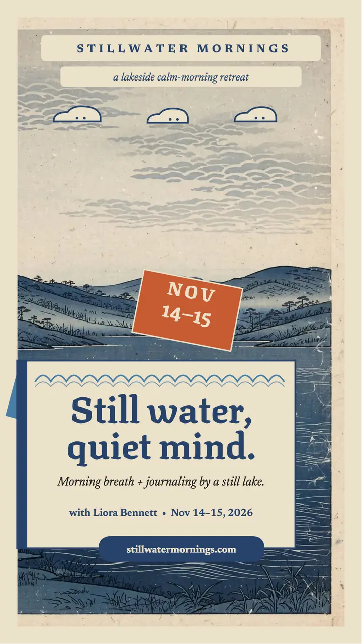 Stillwater Mornings lakeside retreat story template