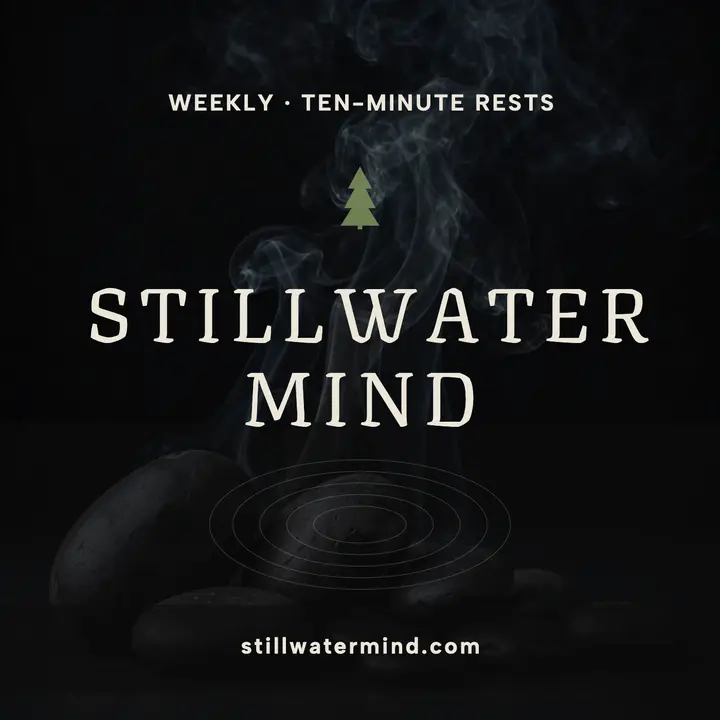 Stillwater Mind quiet meditation podcast cover: meditation podcast cover template
