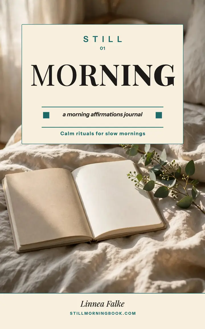 Still Morning affirmations journal ebook cover template
