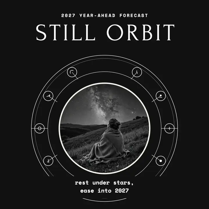 Still Orbit 2027 horoscope podcast cover template