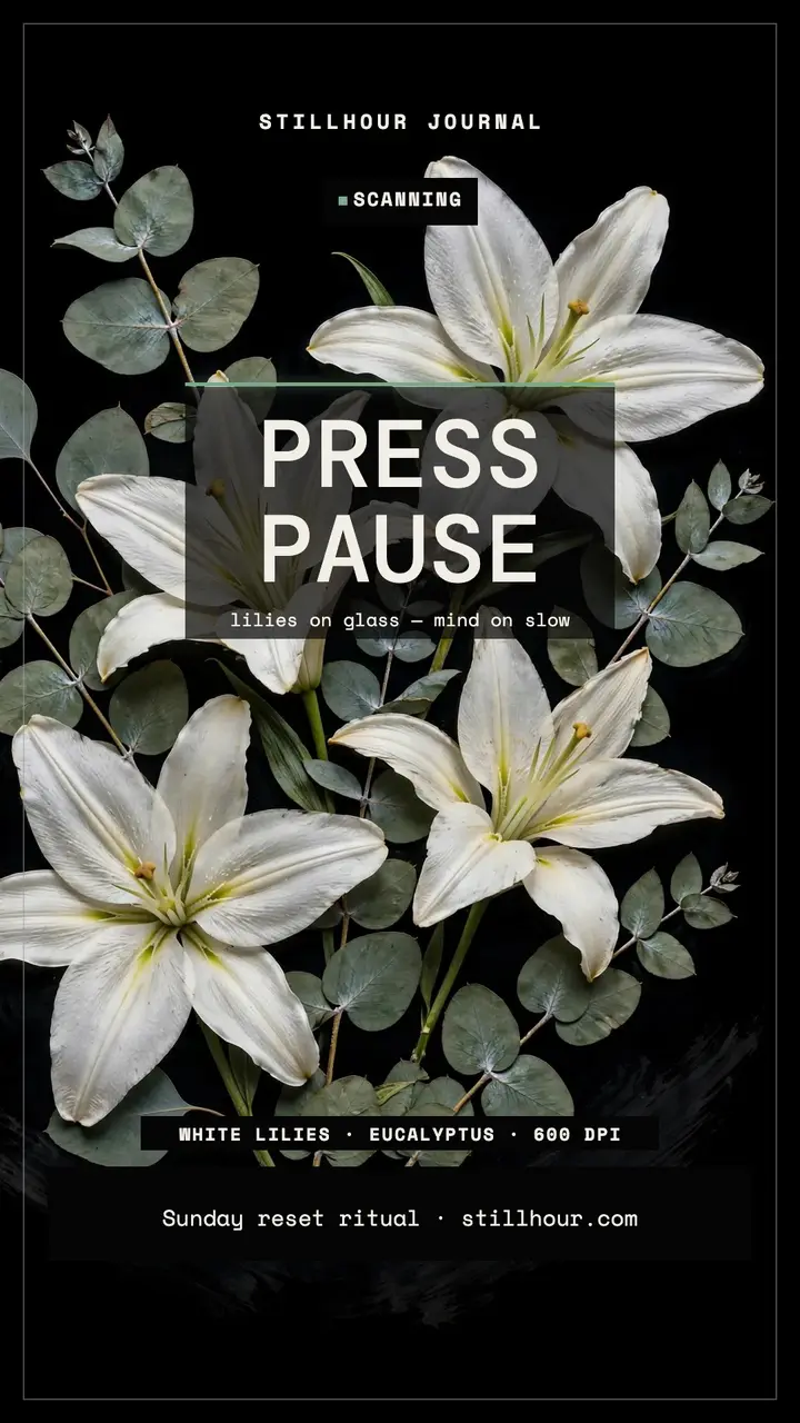 Stillhour slow wellness scan story template