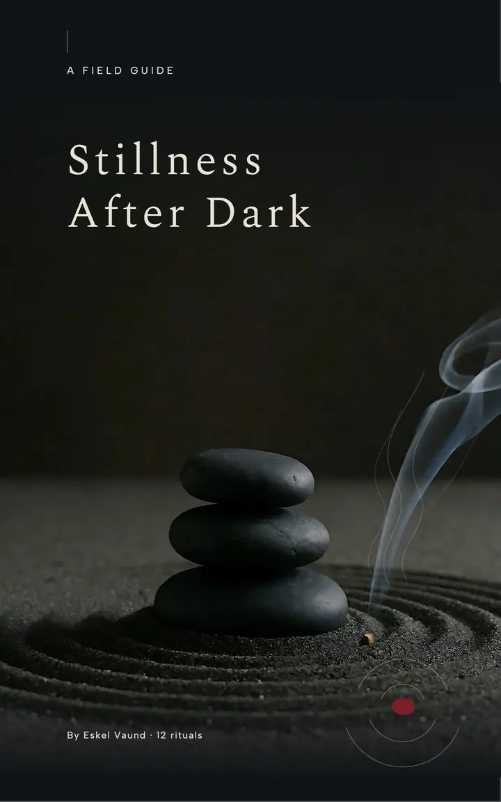Stillness After Dark wellness ebook cover template