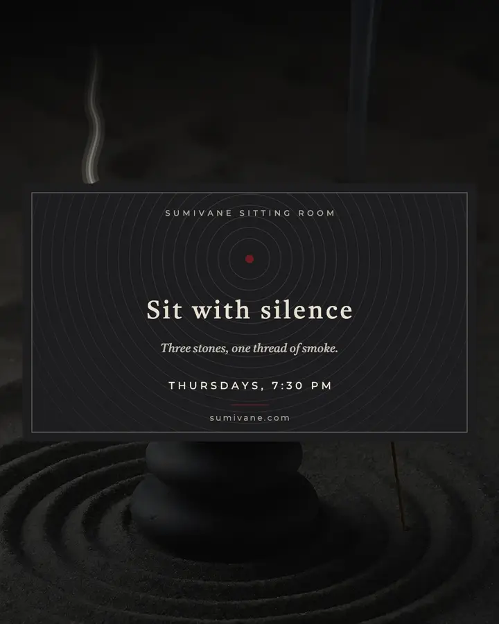 Sumivane evening silent sitting class post template
