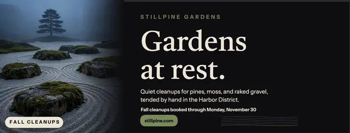 Stillpine Gardens quiet cleanup cover template